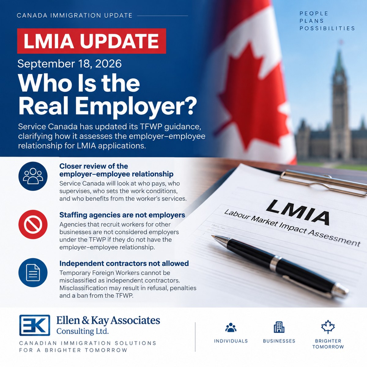LMIA update on employer employee relationship under Canada's Temporary Foreign Worker Program